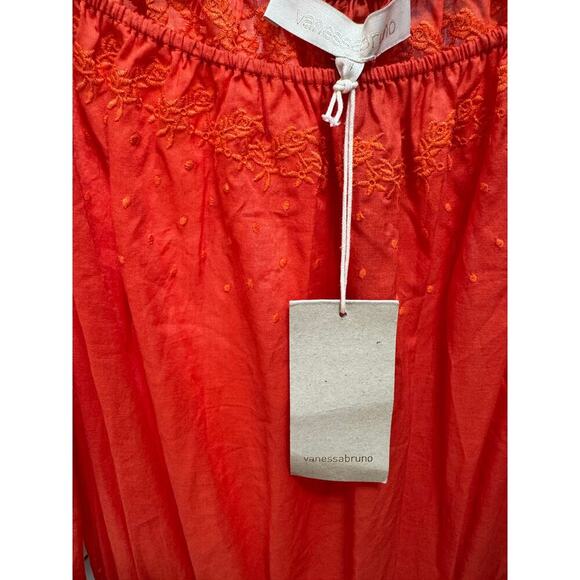 Vanessa Bruno Coral Embroidered Maxi Dress Size 34/XS - Picture 2 of 7